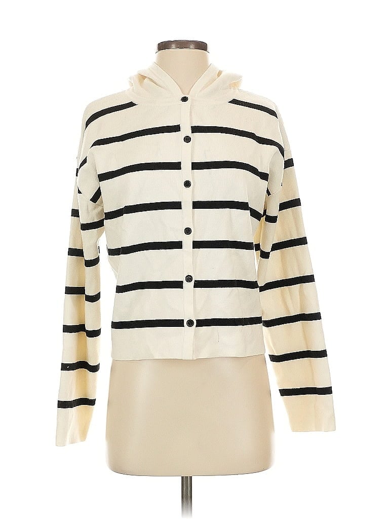 Pre-owned Vici Cardigan Sweater In White