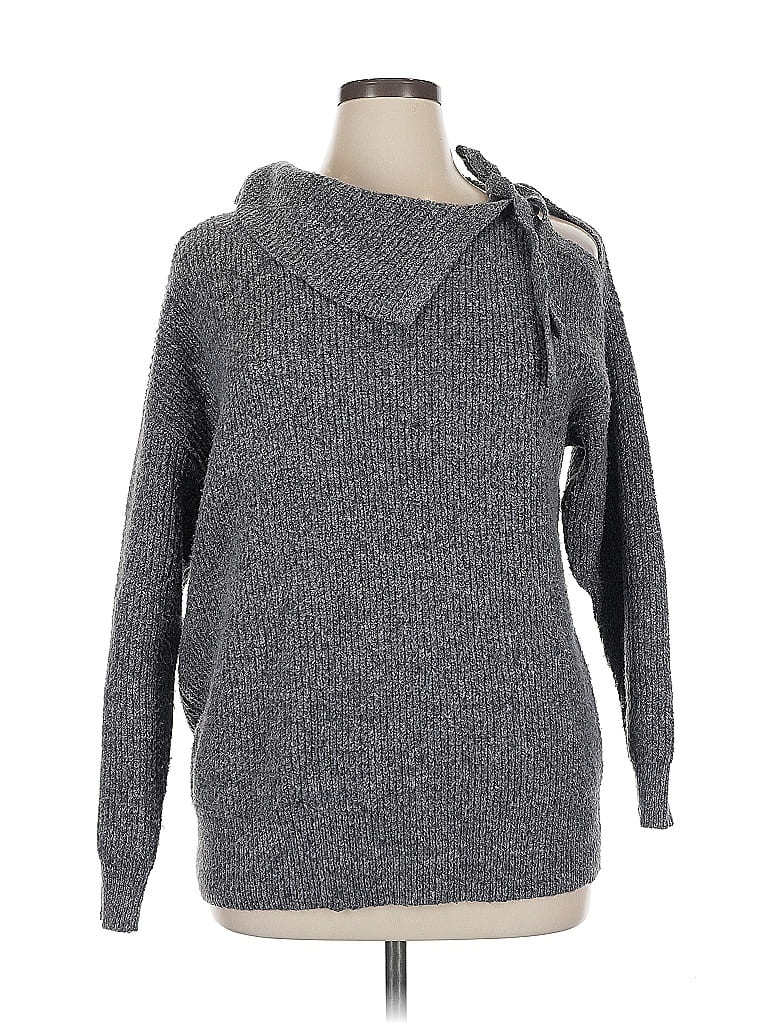Pre-owned Lane Bryant Pullover Sweater In Gray