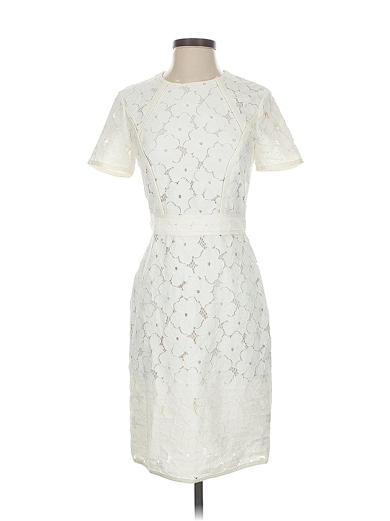 Pre-owned Magaschoni Cocktail Dress In White