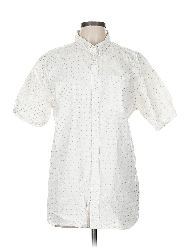 Pre-owned Assorted Brands Short Sleeve Button Down Shirt In White