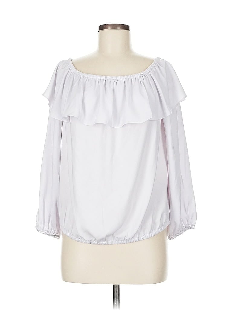 Pre-owned Michael Michael Kors 3/4 Sleeve Blouse In White