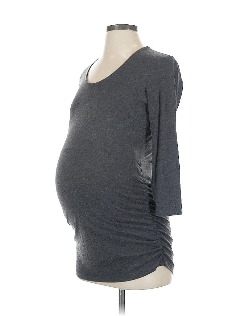 Pre-owned A Pea In The Pod 3/4 Sleeve T-shirt In Gray
