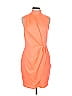 Black Halo Solid Orange Cocktail Dress Size 8 - photo 1