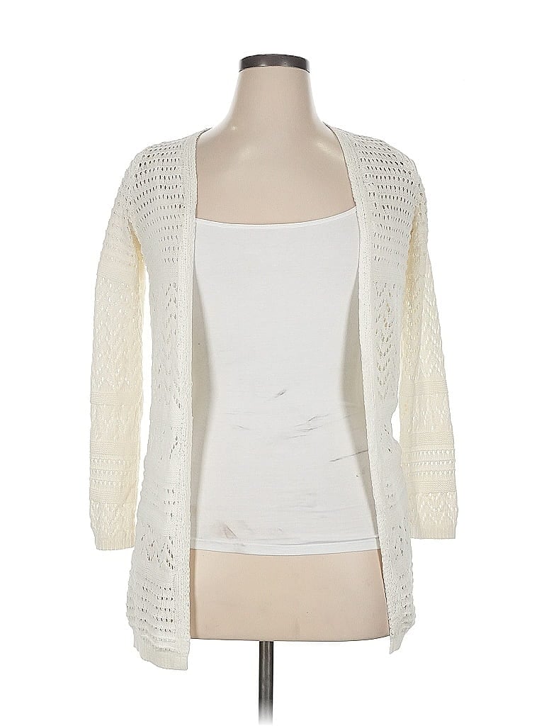 Pre-owned Sonoma Goods For Life Cardigan Sweater In White