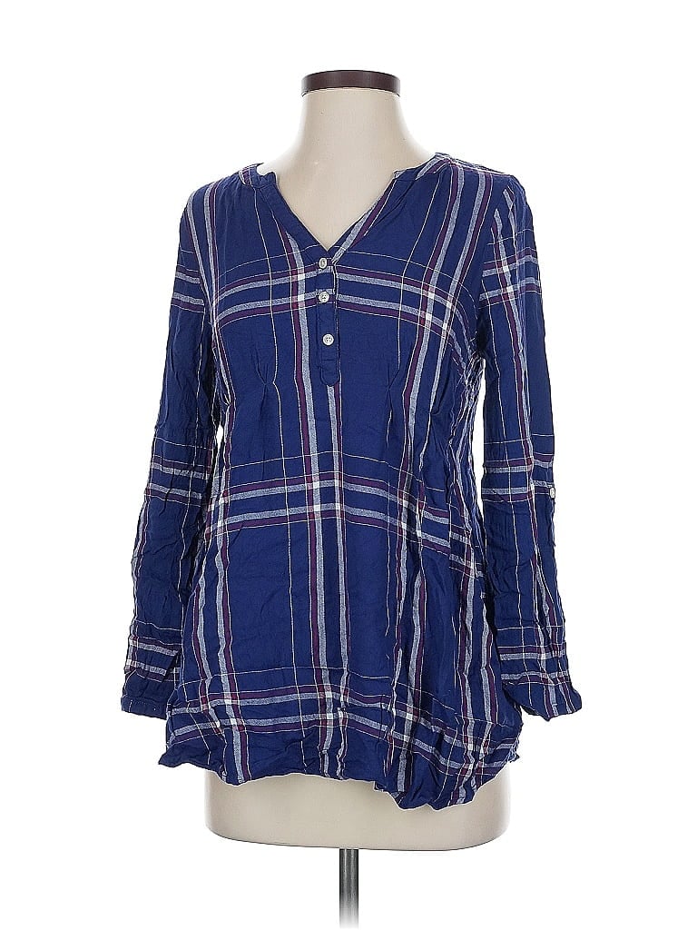 Pre-owned Assorted Brands 3/4 Sleeve Blouse In Blue