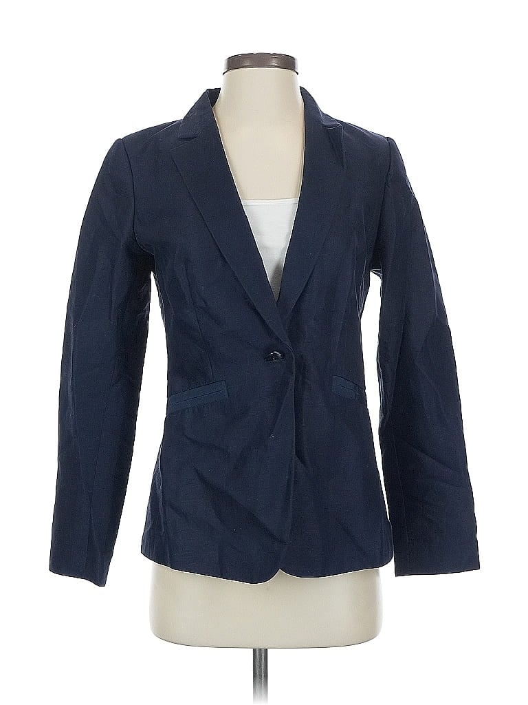 Pre-owned Ann Taylor Loft Blazer Jacket In Blue