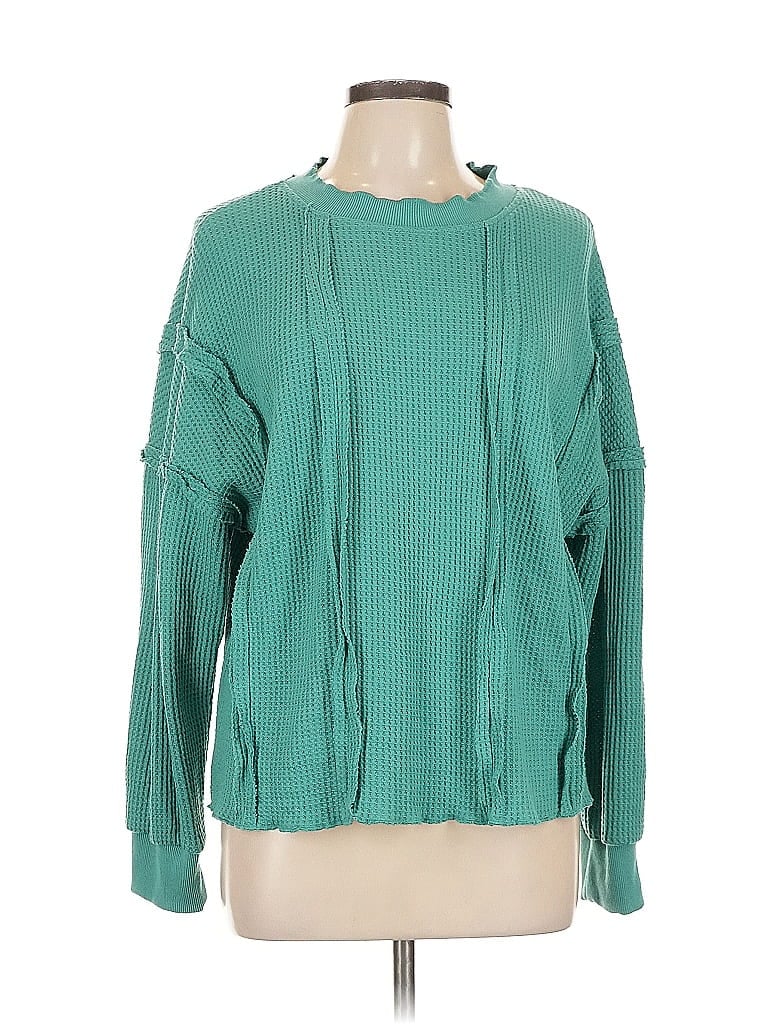 Pre-owned Unbranded Pullover Sweater In Green