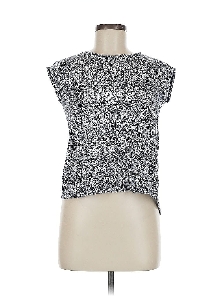 Pre-owned Rachel Zoe Tjx Short Sleeve Top Blue Keyhole Neckline Tops