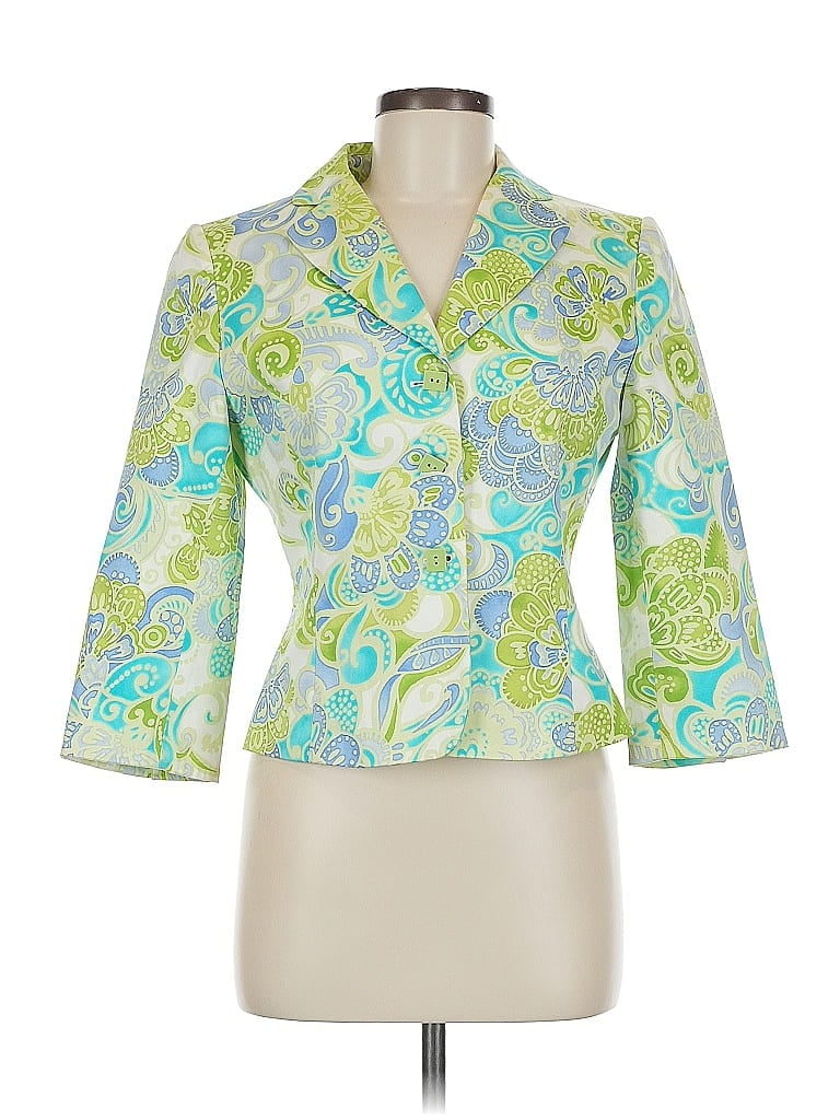 Pre-owned Tahari By Asl Blazer Jacket In Green