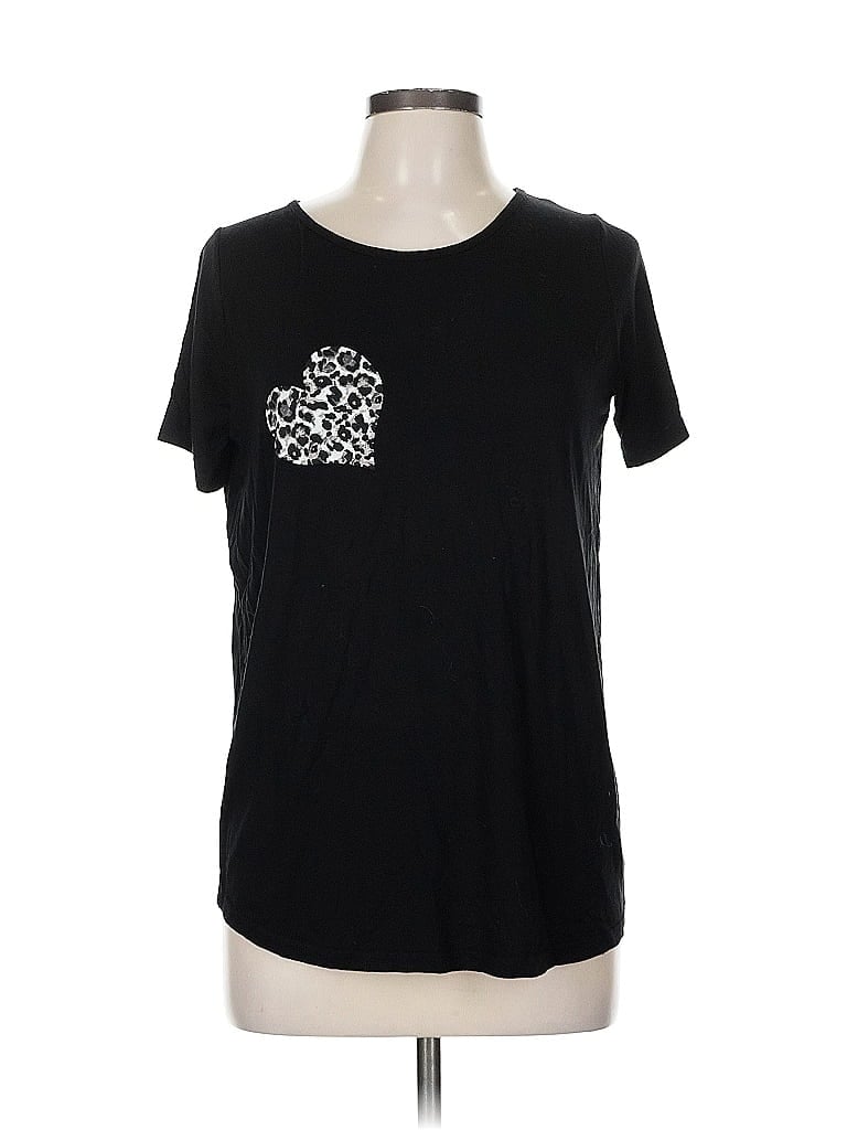 Pre-owned Boohoo Short Sleeve T-shirt In Black