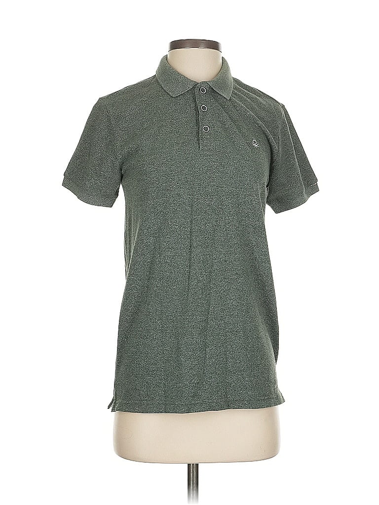 Pre-owned United Colors Of Benetton Short Sleeve Polo Shirt In Green