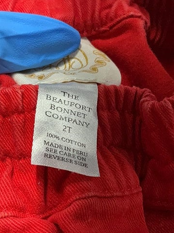 The Beaufort Bonnet Company 100% Cotton Solid Red Shorts Size 2T