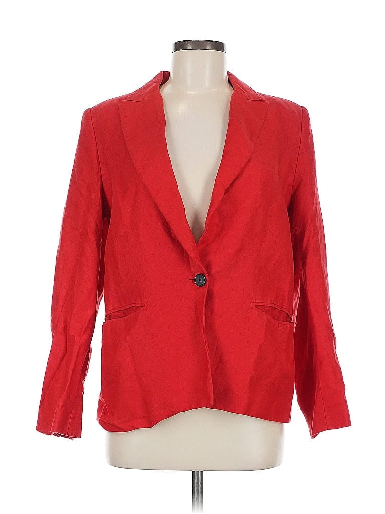 Pre-owned Zara Basic Blazer Jacket In Red