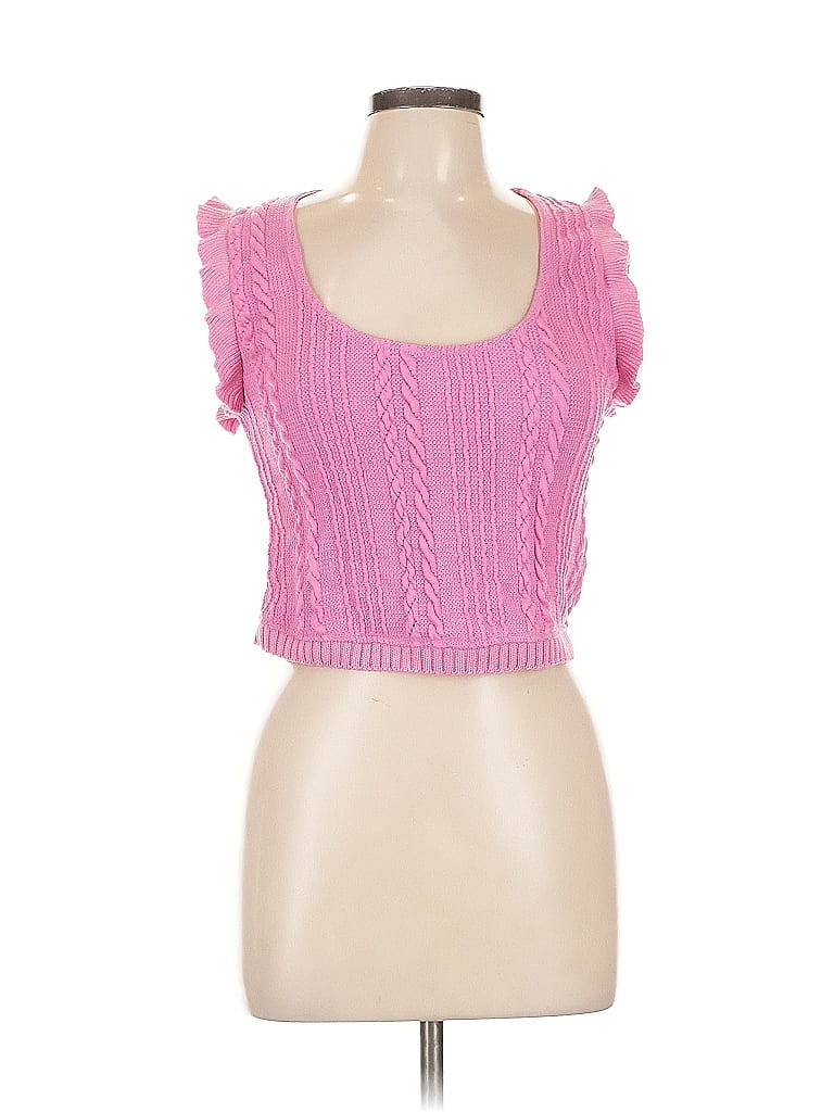 Click to view more detailed imagery on our partner's website Pre-owned Zara Sweater Vest In Pink