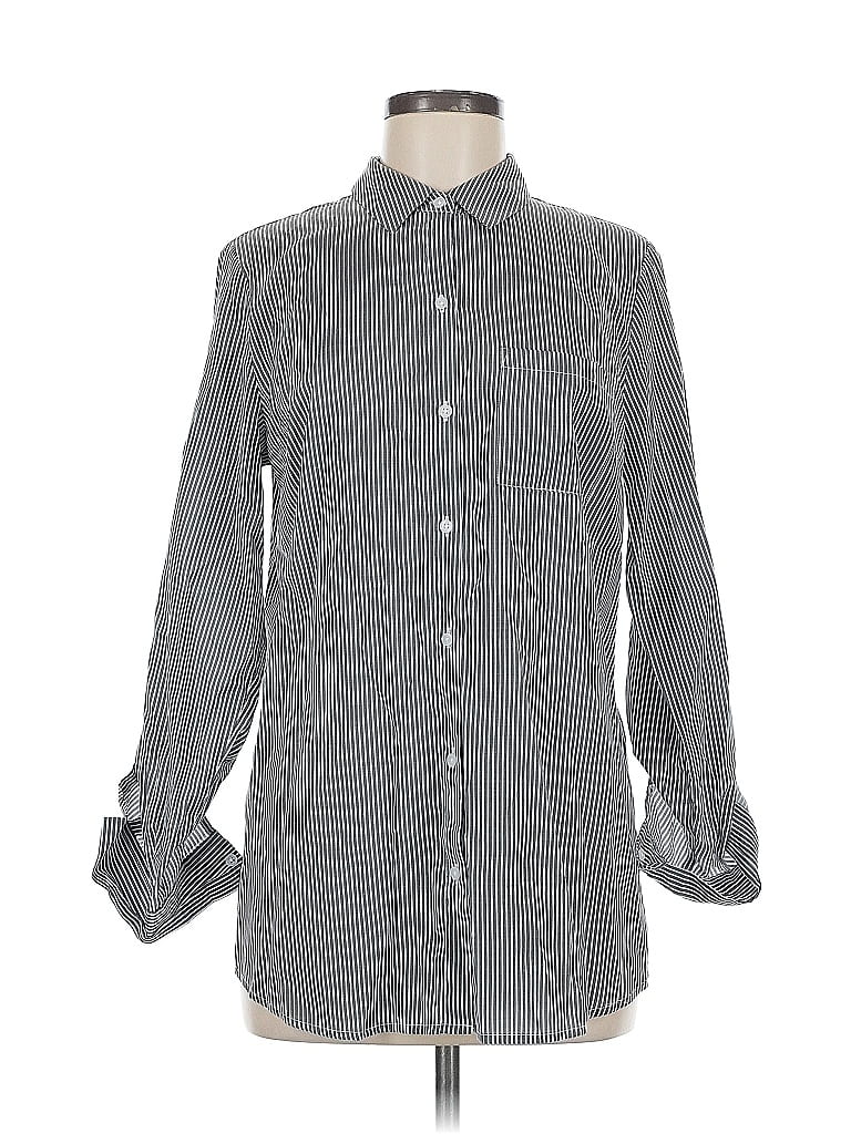 Pre-owned Apt. 9 Long Sleeve Blouse In Gray