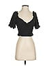 Shein Black Short Sleeve Top Size 4 - photo 1