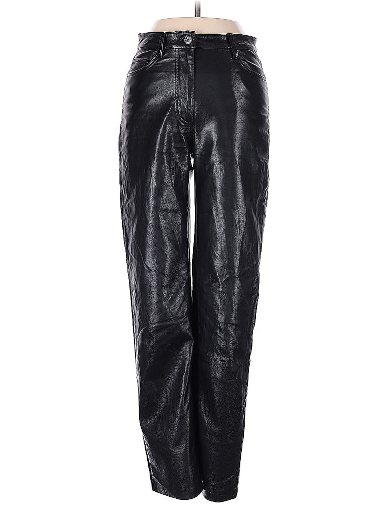 Pre-owned Wilfred Faux Leather Pants In Black