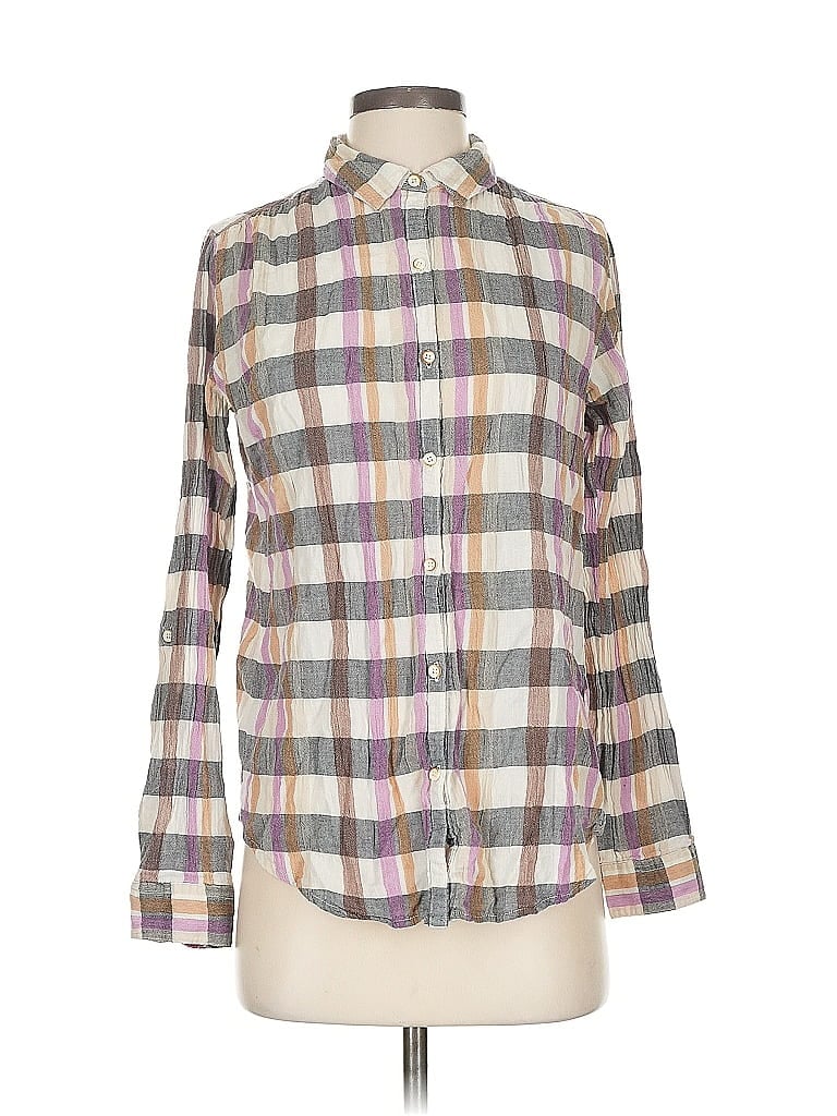 Pre-owned Isabella Sinclair Long Sleeve Button Down Shirt In Gray