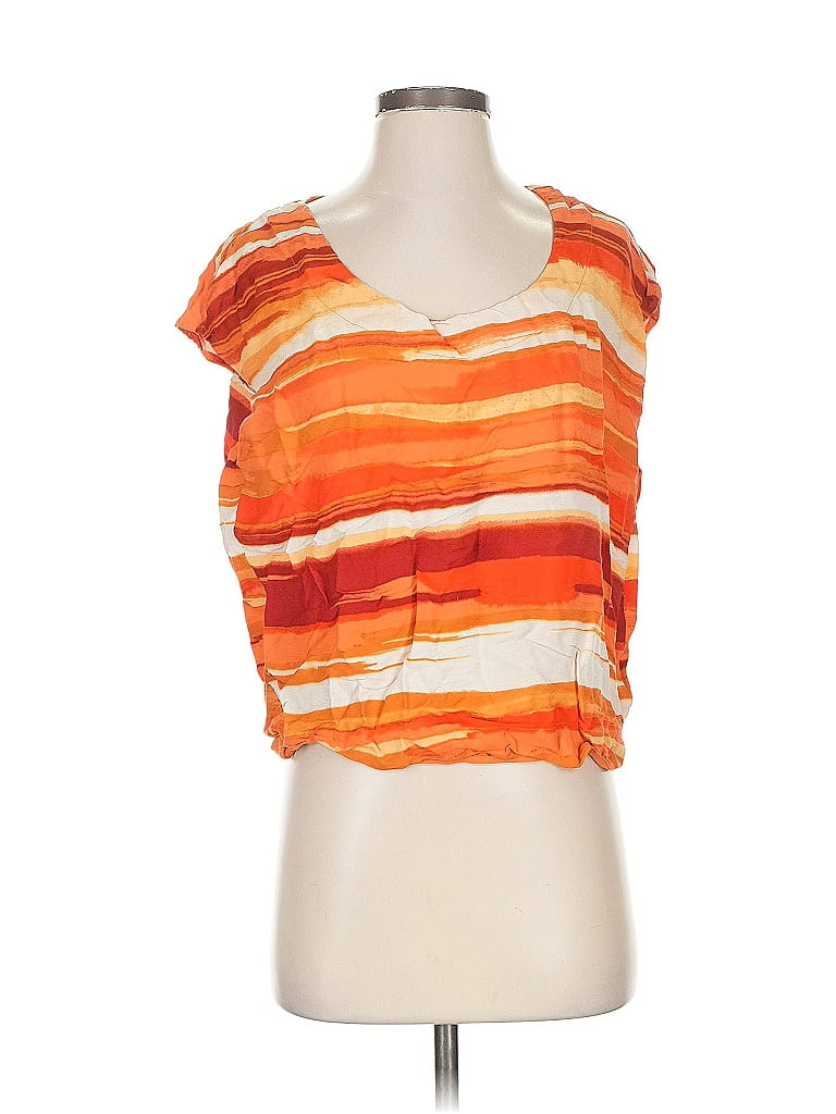 Click to view more detailed imagery on our partner's website Pre-owned Love 21 Sleeveless Blouse In Orange
