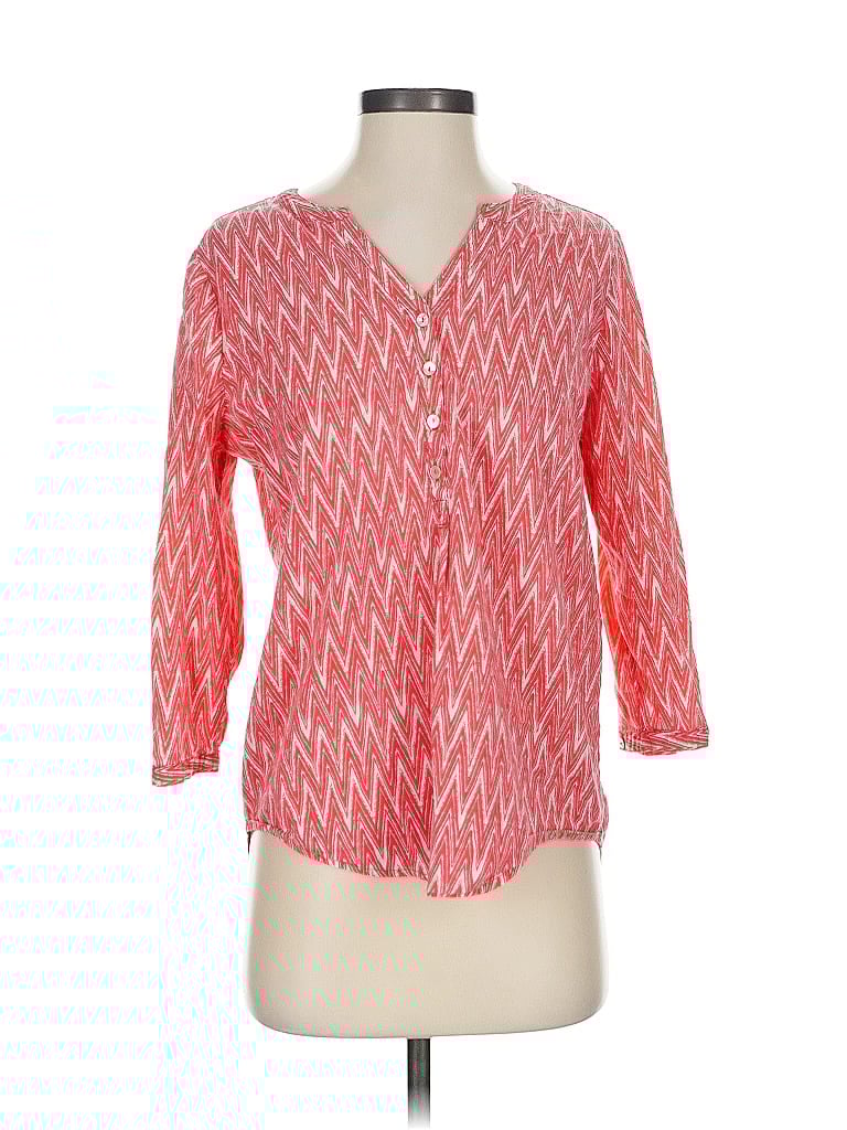 Pre-owned Assorted Brands 3/4 Sleeve Blouse In Red