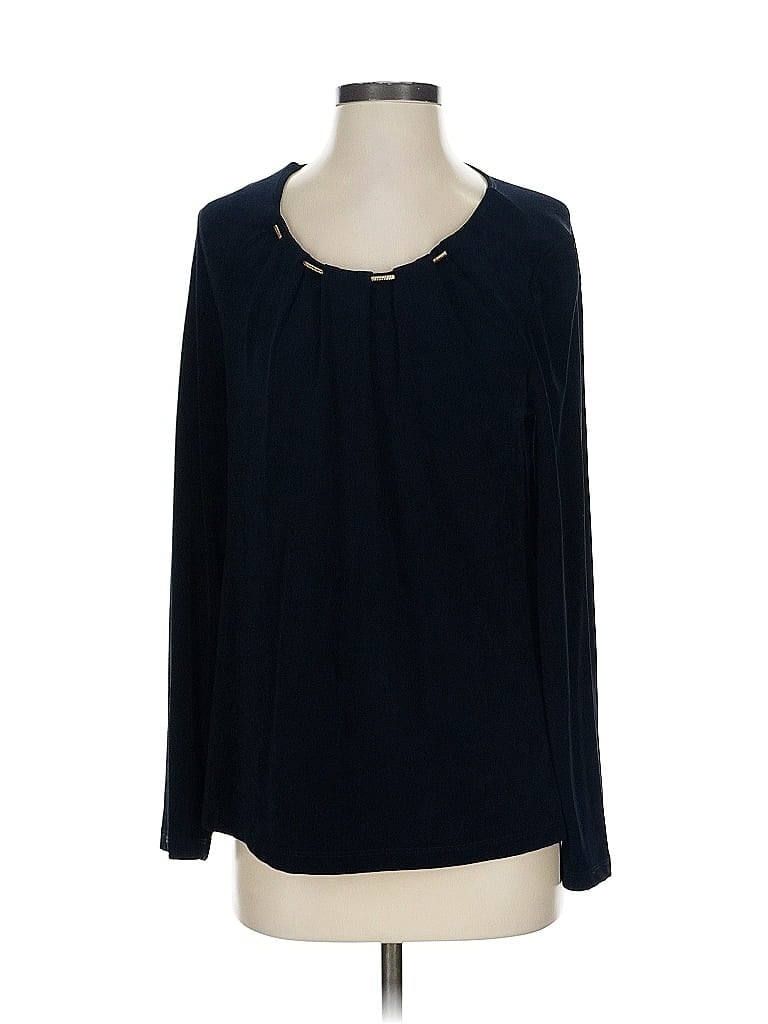 Pre-owned Travelers By Chico's Pullover Sweater In Blue