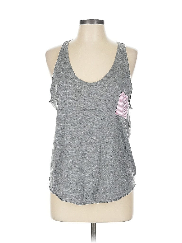 Pre-owned Mud Pie Tank Top Gray Halter Neckline Tops