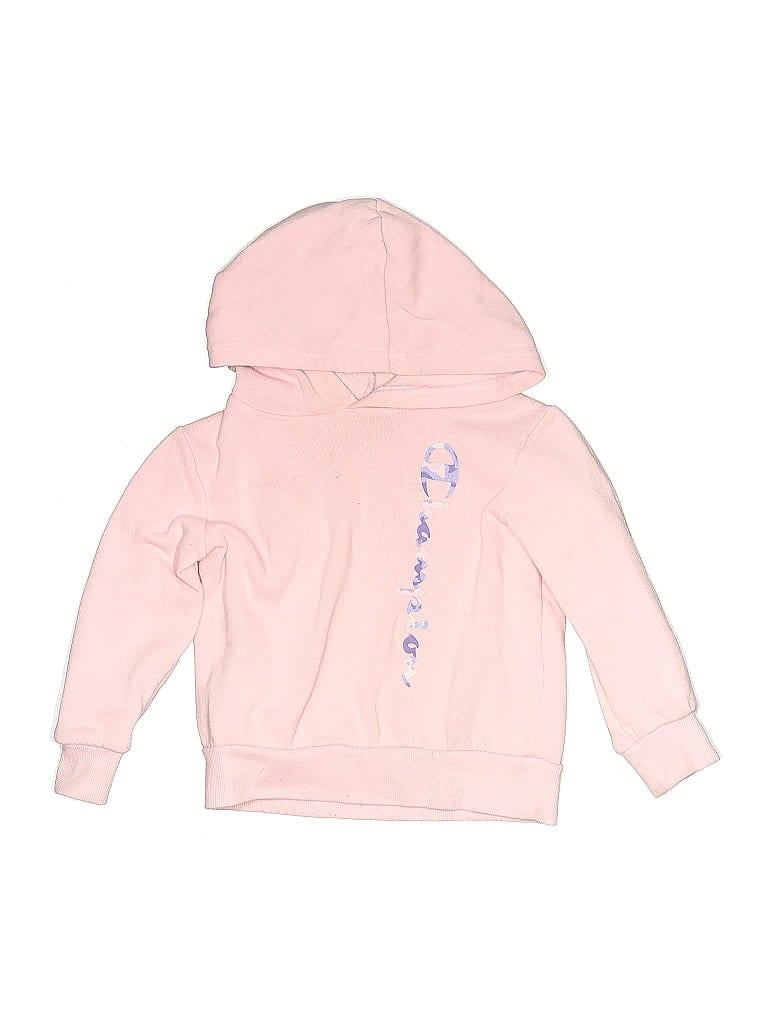 Pre-owned Champion Kids' Pullover Hoodie In Pink