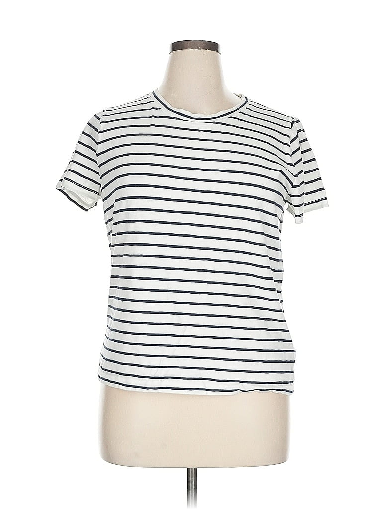 Pre-owned J.crew Factory Store Short Sleeve T-shirt In Blue