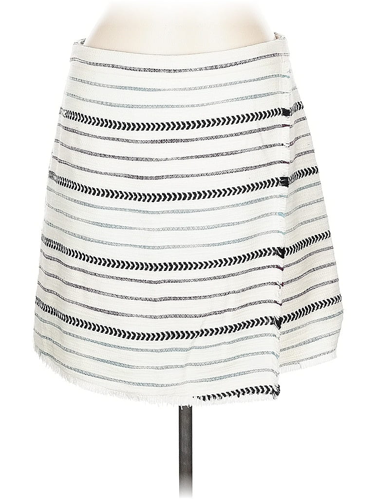 Pre-owned Ann Taylor Loft Casual Skirt In White
