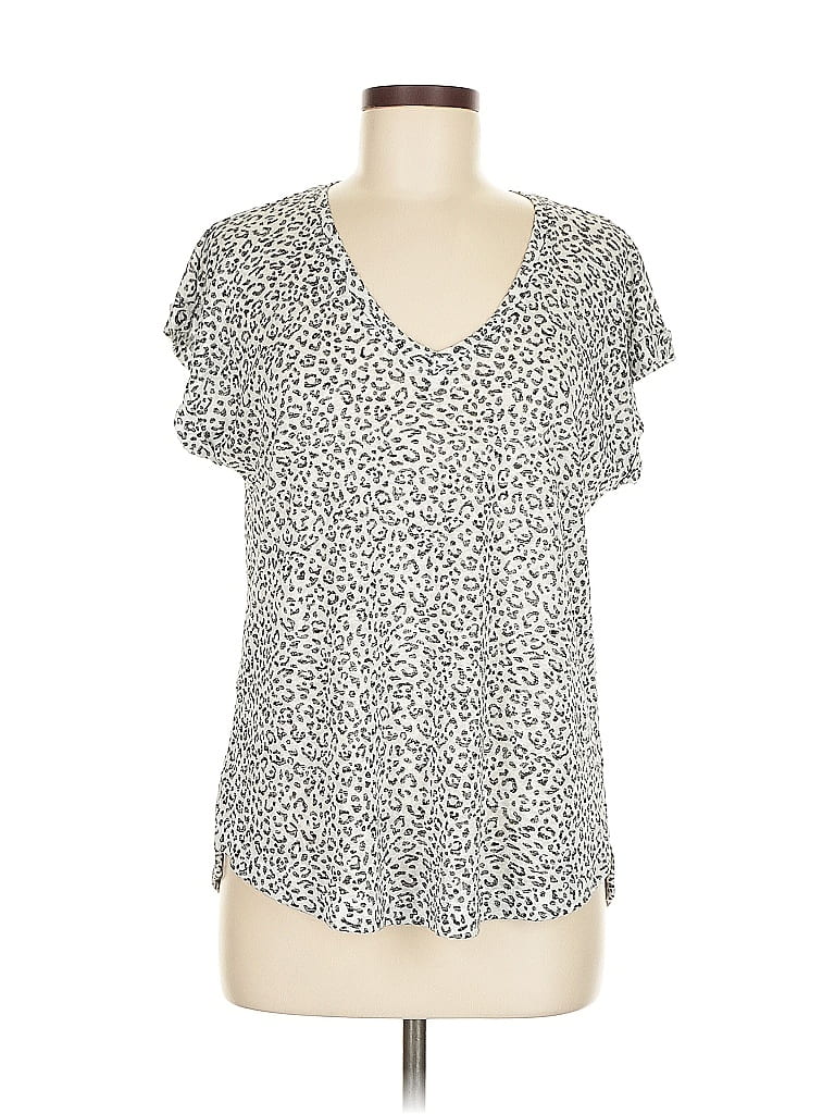 Pre-owned Bobeau Short Sleeve T-shirt In Silver