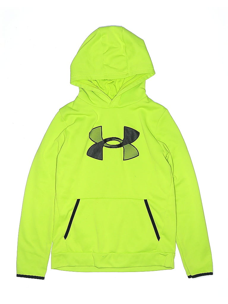 Pre-owned Under Armour Kids' Pullover Hoodie In Green