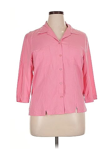 Notations 3/4 Sleeve Silk Top (view 1)