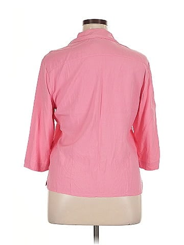 Notations 3/4 Sleeve Silk Top (view 2)
