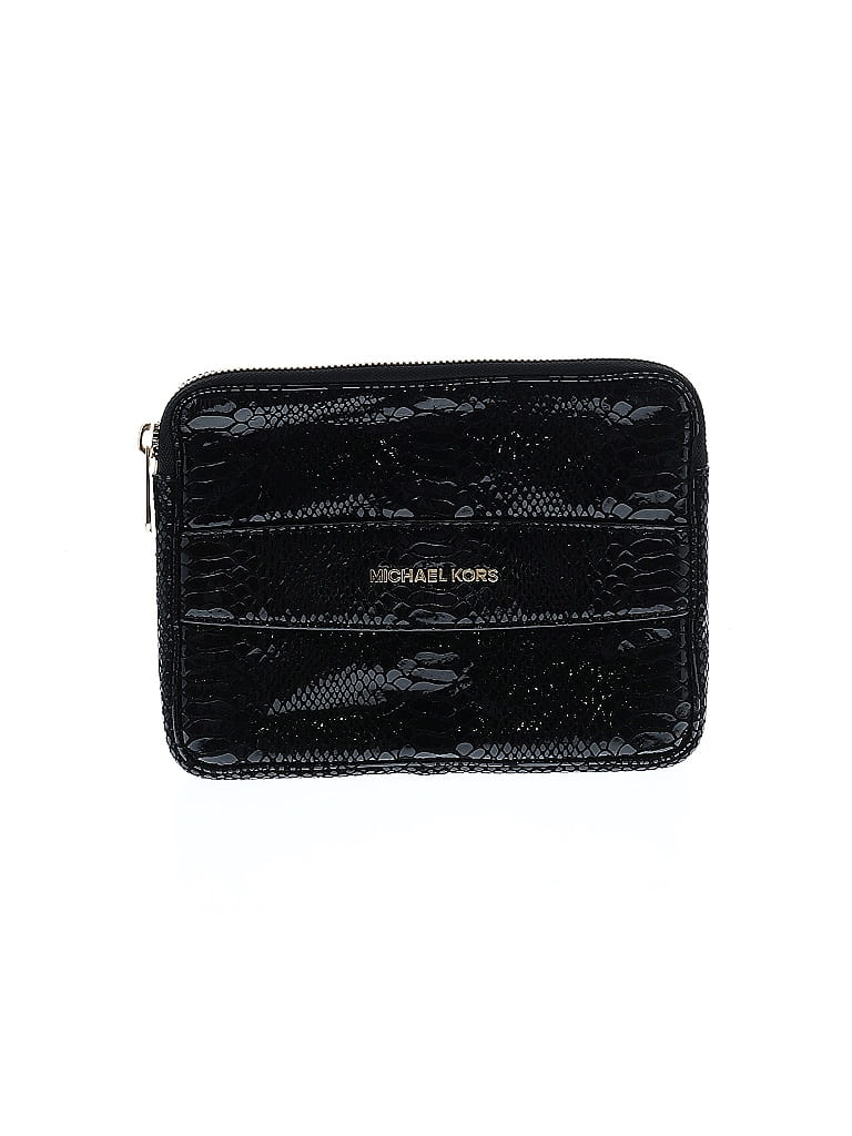 Pre-owned Michael Michael Kors Leather Clutch In Black