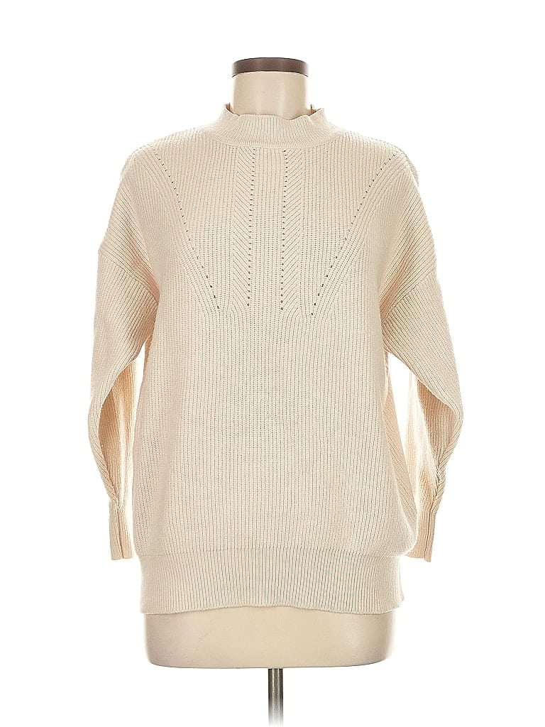 Pre-owned Mng Pullover Sweater In White