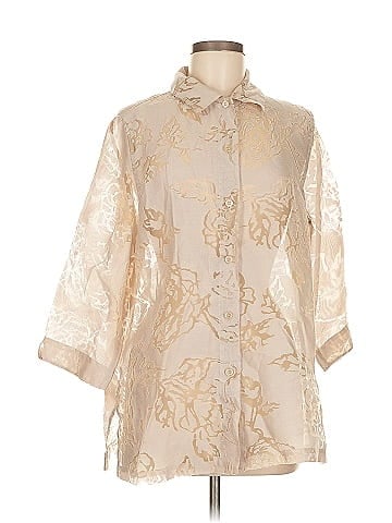 TanJay 3/4 Sleeve Button-Down Shirt (view 1)