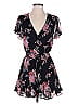 Trixxi 100% Polyester Floral Black Romper Size XS - photo 1