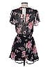 Trixxi 100% Polyester Floral Black Romper Size XS - photo 2