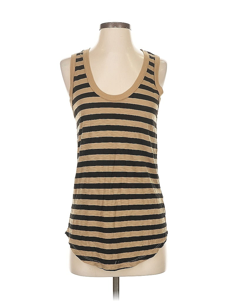 Pre-owned Michael Stars Tank Top Brown Scoop Neck Tops