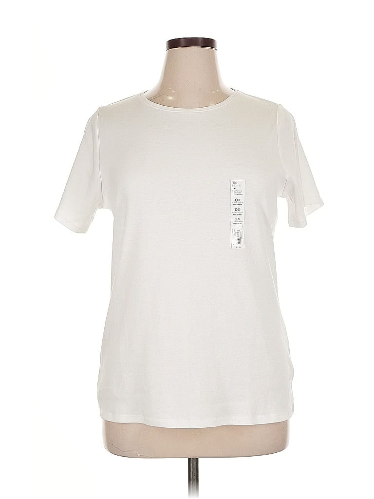 Pre-owned Croft & Barrow Short Sleeve T-shirt In White