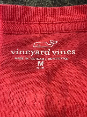 Vineyard Vines 100% Cotton Pink Short Sleeve T-Shirt Size 12 - 14