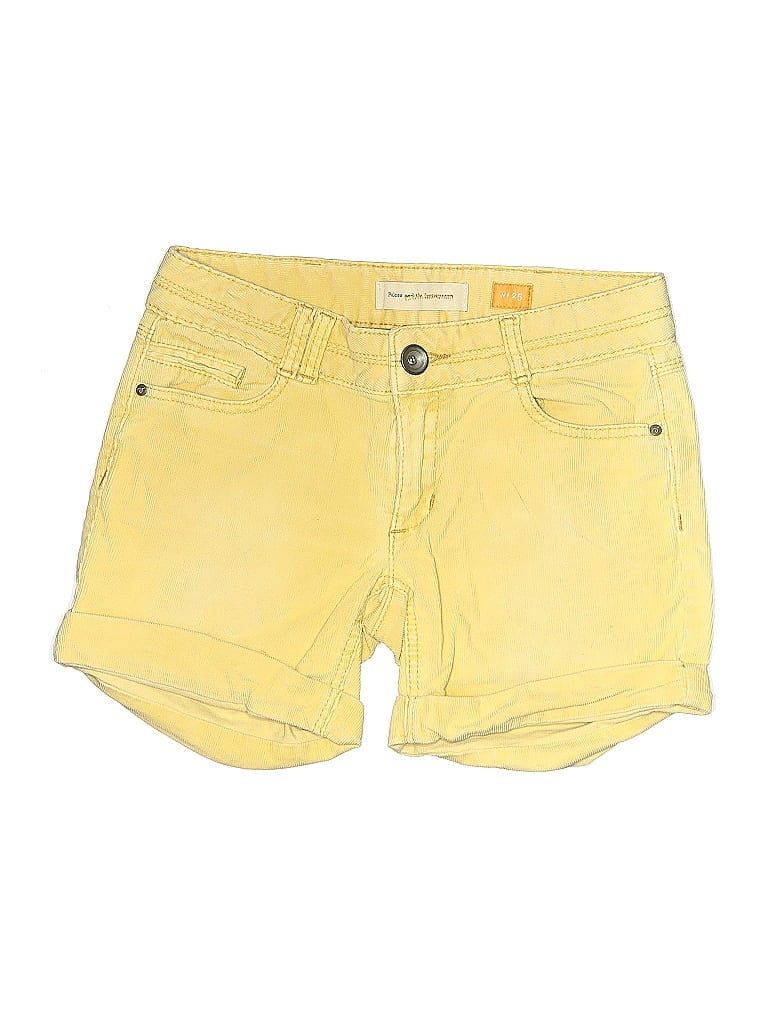 Pre-owned Pilcro And The Letterpress Denim Shorts In Yellow