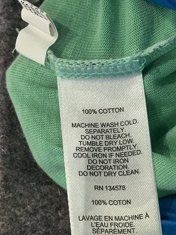 Vineyard Vines 100% Cotton Green Short Sleeve T-Shirt Size 12 - 14