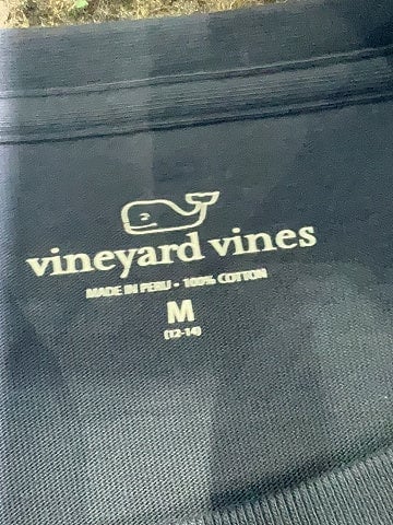 Vineyard Vines 100% Cotton Blue Short Sleeve T-Shirt Size 12 - 14