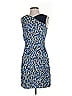 Matthew Williamson 100% Polyester Print Blue Cocktail Dress Size 4 - photo 1