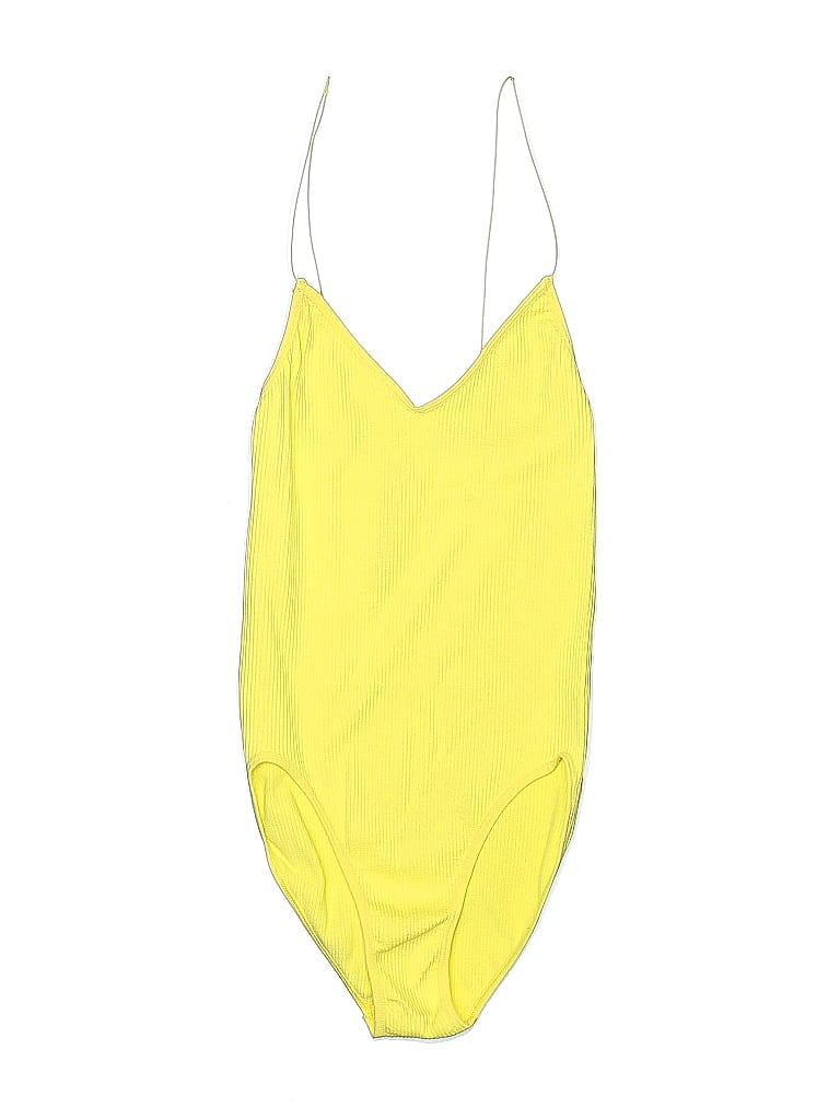 Pre-owned Out From Under Bodysuit In Yellow