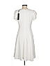 Black Halo Solid Ivory Casual Dress Size 8 - photo 2
