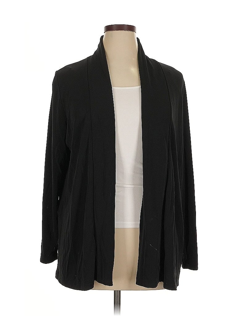 Pre-owned Lands' End Kimono In Black