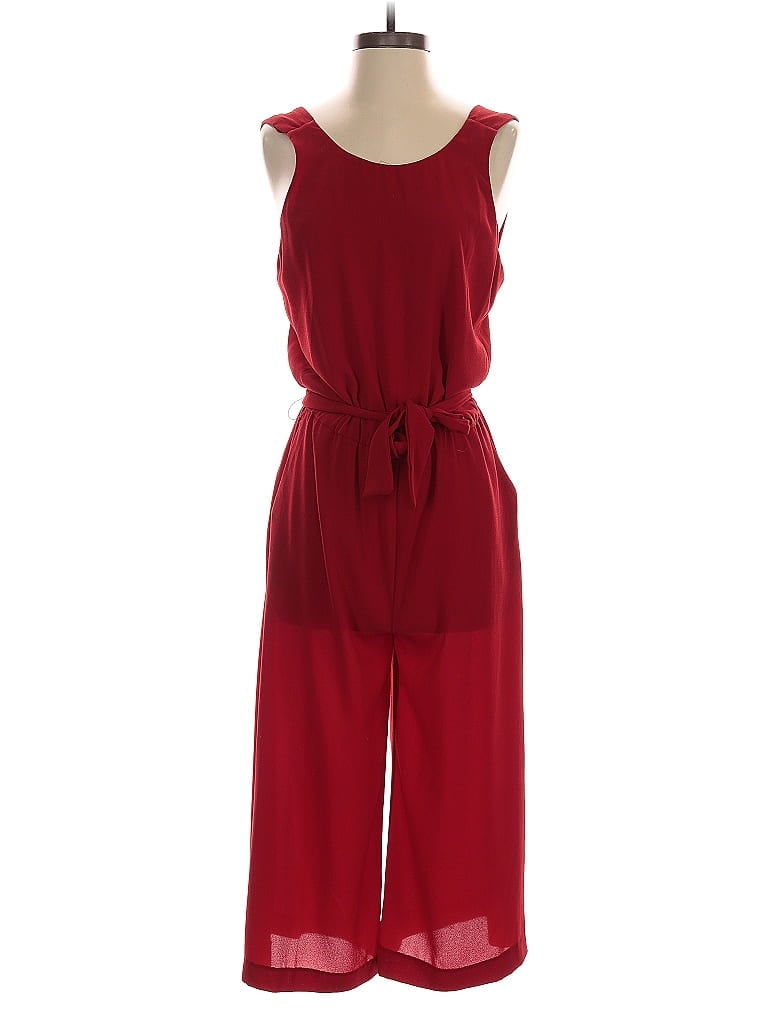 Pre-owned Zara Basic Jumpsuit In Red