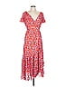 Tanya Taylor Floral Red Casual Dress Size 10 - photo 1